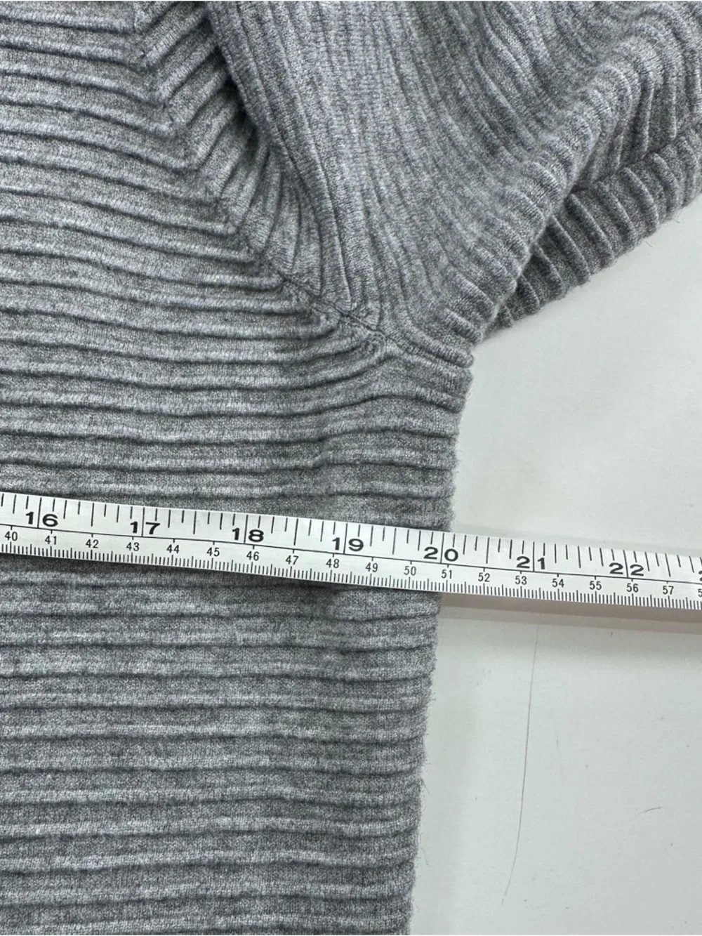 Cyrus Grey Ribbed Open-Front Cardigan - Picture 5 of 8